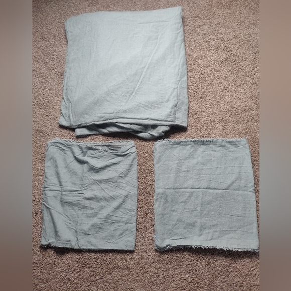 Casaluna Bedding Casaluna Heavyweight Linen Blend Duvet Cover King Sage Green 2 Shams Poshmark